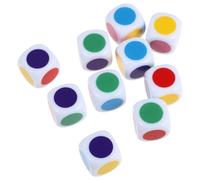 SOIMISS 10 pièces Dés Colorés Imprimés pour Lenseignement des Mathématiques Dés Pédagogiques pour Garçon Fille Colorées Éducatifs et Résistants à Leau