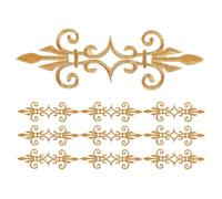 SOIMISS 10 Pièces Écussons Brodés à Fleurs, Appliqué Floral Brodé à Coudre ou Thermocoller, Or, Fil à Broder, pour Costumes D’opéra Scène, Décoratif