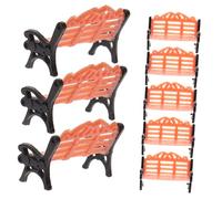 SOIMISS 10 pièces Lot de Bancs Miniatures Colorés pour Maison de Poupée Décor de Village Noël Mobilier Miniature Réaliste pour Maquette et Artisanat Créatif