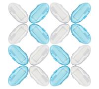 SOIMISS 10 Pièces Lot de Brosses à Dents Doigt Silicone Souple avec Étuis Brosse Infantile Nés et Tout-petits Contrôle Facile et Nettoyage Précis des Gencives Langue