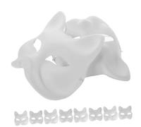 SOIMISS 10 Pièces masque peint à la main masques de bricolage vierges vierge de performance sur scène base de thérian de mascarade Plastique blanche