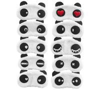 SOIMISS 10 pièces Masques de Sommeil Garçon Fille Panda Doux et Ajustables Cache Yeux Cartoon Lumière pour Sommeil Nuit Voyage Cadeau Filles