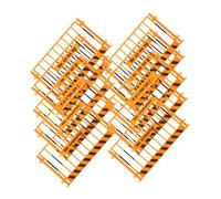 SOIMISS 10 Pièces Mini Panneaux de Signalisation Jaunes Barricades de pour Jeu de Construction Éducatif Accessoires de Simulation de Stationnement pour Garçon Fille