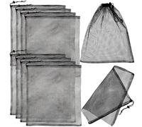 SOIMISS 10 Pièces Paquet en Filet à Cordon Noir en Polyester