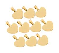 SOIMISS 10 pièces Pendentifs Cœur Semi- Dorés pour Création Bijoux DIY Accessoires Décoratifs Faciles à Assembler