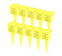 SOIMISS 10 Pièces pluviomètre sprinklers à Eau Irrigation Filet Rester humidimètre Outillage de Jardin Outillage Jardin Tasse à mesurer en Plastique piquets de Mesure de la Pluie Yellow