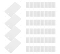 SOIMISS 100 Étiquettes PVC Blanches 4X7 CM avec Cordon Imperméables Solide pour Identification et Étiquetage Polyvalent en Logistique et Petites Entreprises