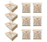 SOIMISS 100 pièces Boîtes à Dragées Mariage Décoratives Dorées et Argentées Sacs Originaux pour Bonbons Faveurs Invités Décoration Élégante pour Fête Anniversaire et Noces