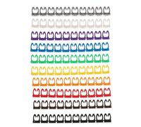 SOIMISS 100 Pièces Identificateurs D'étiquettes de Câbles Multicolores en Plastique Réutilisables Faciles à Installer pour Gestion et Identification des Câbles