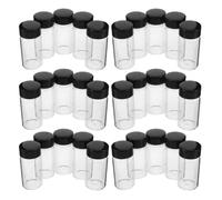 SOIMISS 100 Pièces Mini Récipients en Verre Transparent 20ml Bouchons à Vis Étanches pour Échantillons, pour Expériences et Activités en Extérieur