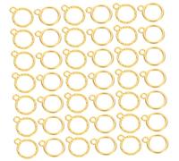 SOIMISS 100 Pièces Mini Zinc Alloy Open Bezel Pendants For Resin Jewelry Making Hollow Round Frames For Diy Crafting With Epoxy Resin And Pressed Flowers