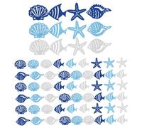 SOIMISS 100 pièces Ornements à Thème Décorations Étoile de Mer et Coquillages pour Bricolage Maison Mix de Couleurs et Styles pour Décoration Plage et DIY