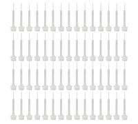 SOIMISS 100 Pinceaux de Rechange pour Manucure en Plastique Pinceaux de Précision pour Vernis Liquide Brosse Fine pour Nail Art 100 Pièces pour Application Uniforme et Détails Précis
