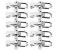 SOIMISS 10pcs Boucles de Bracelet Paracorde en Acier Inoxydable, Manilles Réglables de U, Design Léger et Compact, pour Activités en Plein Air et Survie