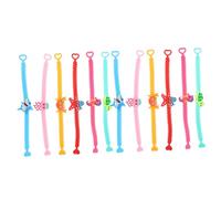 SOIMISS 12 pièces Bracelets Ajustables Décoratifs PVC Thème Animaux Marins Requin Hippocampe Tortue Étoile de Mer Gélatineux Crabe Cadeaux Poignet Fille Accessoires Fête Océan