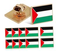 SOIMISS 12 pièces Broche Drapeau Palestine Alliage Épingle Carrée et Facile à Fixer pour Vêtements Sacs et Accessoires Cadeau Significatif