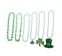 SOIMISS 12 pièces Collier Saint Patrick Perles Plastiques Ensemble de Pendentifs Décoratifs pour Fête Accessoires de Décoration pour Irlandaise