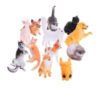 SOIMISS 12 pièces Figurines Animaux Miniatures Réalistes Chat Chiot Décorations Ludiques Garçon Fille Jouets Set