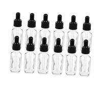 SOIMISS 12 pièces Flacons Compte-gouttes Verre Transparent pour Huiles Essentielles Distributeurs Pratiques pour Voyage et Usage Quotidien