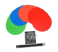 SOIMISS 12 Pièces Flat Cones Set for Sports Training Disc Markers for Football Soccer Agility and Speed Drills Portable and Lightweight