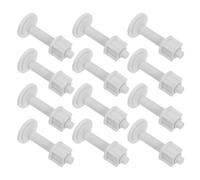SOIMISS 12 Pièces Kit de Fixation pour Abattant de Toilette Vis et Boulons en Caoutchouc Expansible, Installation Rapide et Compatible Plupart des Wc