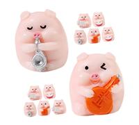 SOIMISS 12 pièces Miniatures de Cochons Résine Décoratives pour Jardin Maison Bonsaï Micro Paysage Jouets Animaux de Ferme Cadeaux Anniversaire