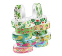 SOIMISS 12 rouleaux Ruban Washi Décoratif Flamant Lot Masking Tape pour Scrapbooking et DIY Adhésif Papier pour Décorer Journaux et Cartons