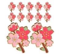 SOIMISS 12pièces Fleurs de Cerisier Épingles Roses pour Sacs à Dos Broche Fleur de Cerisier Épingle à Cravate Cerise Accessoire Femme