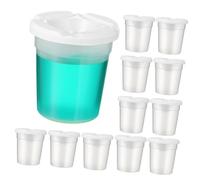 SOIMISS 12pièces Gobelets à Peinture Avec Couvercles Anti-éclaboussures Pour Peinture Acrylique Et Aquarelle Petits Contenants Réutilisables Pour Garçon Fille Et Artistes