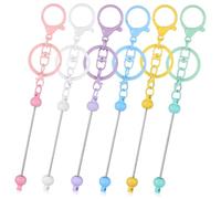 SOIMISS 12pièces Porte-clés à Fermoir Lot De Barres Pour Perles Fournitures Pour Loisirs Créatifs Et Fabrication De Porte-clés