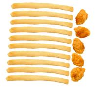 SOIMISS 15 pièces Modèle Frites et Poulet Frit PVC Réaliste pour Jeu Imitation Accessoires Dînette Cuisine