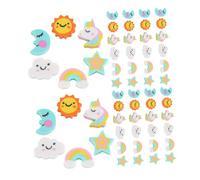 SOIMISS 180 Pièces Mini Erasers For Cute Rainbow Moon Animal Shapes Pencil Erasers Supplies For Students Classroom Prizes Party Favors