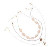 SOIMISS 1ensemble Collier Coquillages Pour Femmes Chaîne Perles Style Hawaïen Fait Main Pour Collier Court Clavicule Boho