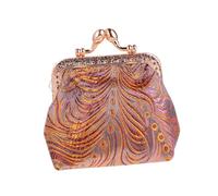 SOIMISS 1pièce Pochette à Mini Satin Chinois avec Motif Plume pour Clés Et Accessoire De Rangement Chic