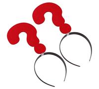 SOIMISS 2 Bandeau Point D'interrogation Bandeau Soutenir Mignon Accessoires Chapeau De Point D'interrogation Enfants Marquer Question Chiffon Rouge