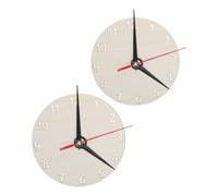 SOIMISS 2 Ensembles Cadran D'horloge Rond en Bois Beige Soi-même avec Aiguilles, Facile à Assembler, Adapté la Plupart des Mécanismes, pour Projets DIY et Décoration Rustique