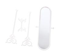 SOIMISS 2 Ensembles Miniature Dressing Mirror Set Blanc Rotatif Accessoire Maison de Poupée Décor Chambre Salon