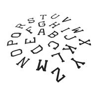 SOIMISS 2 ensembles Patches Lettres Brodées Thermocollantes pour Réparation Vêtements DIY Appliqués Coudre Décoratifs pour Chemises Jeans Noir et Blanc