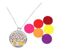 SOIMISS 2 Ensembles pendentif arbre de vie colier femme essential oil diffuser arôme diffuseur de collier d'huiles essentielles pendentif huile essentielle collier diffuseur en