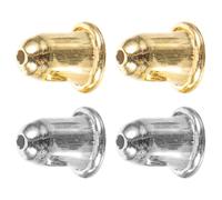 SOIMISS 2 Paires de Fermoirs de Protection pour Boucles D'oreilles en Argenté, Accessoires de Bijoux Diy, Faciles à Mettre Enlever, Élégants et Antiallergiques