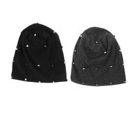 SOIMISS 2 Pcs Rivet Bonnet Chaud Casquette Rivets Casquette Hommes Chapeaux Sombreros Para Nuit Chapeau De Couchage Chapeaux D'Été Pour Hommes Hommes Chapeaux Coton Bandanas Pour Hommes