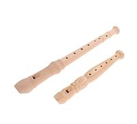 SOIMISS 2 Pièces à Bec Soprano Bois Instrument à Doigté Allemand pour Débutants Garçon Fille et Adultes Musical Éducatif