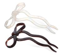 SOIMISS 2 Pièces Arc En Épingle à Cheveux Épingle à Cheveux Torsadée Française Poils D'arc En Forme De Épingle à Cheveux Française Ondulée Floral Épingles Cheveux Façonnés Acide Acétique