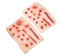 SOIMISS 2 Pièces Autocollants Cicatrices Sanglantes Halloween Stickers Faux Plaies Réalistes pour Cosplay Zombie et Maquillage Effrayant