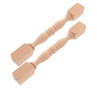 SOIMISS 2 pièces Balustres Bois Massif Non Peint pour Meubles et Décoration Intérieure Extérieure Colonnes Décoratives Robustes Supports de Poteau Bois pour Aménagement Mobilier