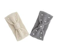 SOIMISS 2 Pièces Bandeau Halloween Pour Femme Cache-oreilles Style Vintage Tissé Torsadé Avec Perles Et Nœud Lot
