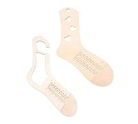SOIMISS 2 pièces Bloqueurs de Chaussettes Bois Naturel Lot de Modèles Creux DIY pour Tricot Main Lissage des Mailles Support Pratique pour Exposition et Blocage
