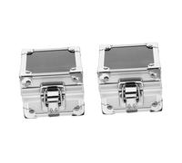 SOIMISS 2 pièces Boîte de Rangement Aluminium pour Embouts de Perceuse à Ongles Organiseur pour Manucure et Pédicure Électrique Pratique pour Usage Professionnel et Domestique