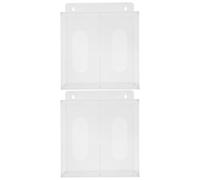 SOIMISS 2 Pièces Boîte de Rangement Murale Ps sans Perçage à Deux | Masques et Couvre-chaussures, Format 20x9,5x24cm, Profondeur Étroite, Salons et Toilettes