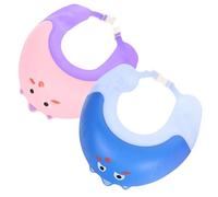 SOIMISS 2 Pièces Bonnet de Bain Réglable pour Garçon Fille Visière Cute Animal Cartoon pour Protection Yeux Oreilles Lors Shampooing Accessoire Pratique pour Garçon Fille et Tout
